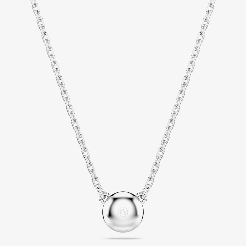 Swarovski Imber Rhodium Plated White Round Necklace 5696039