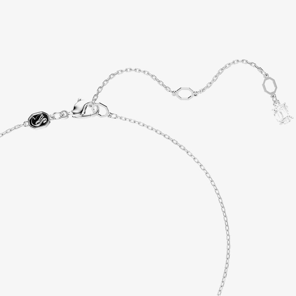 Swarovski Hyperbola Gold & Rhodium Plated Mini Hoop Pendant Necklace 5696626