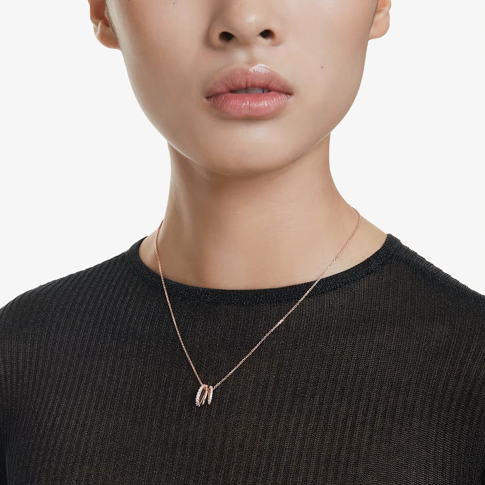 Swarovski Hyperbola Rose Gold Plated Zirconia Necklace 5701494