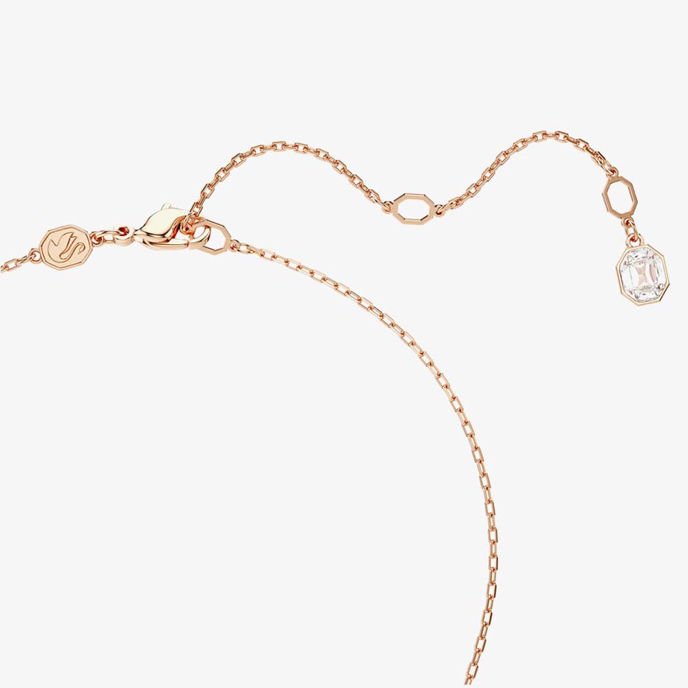 Swarovski Dextera Rose Gold Tone Plated Crystal Circle Necklace 5692257