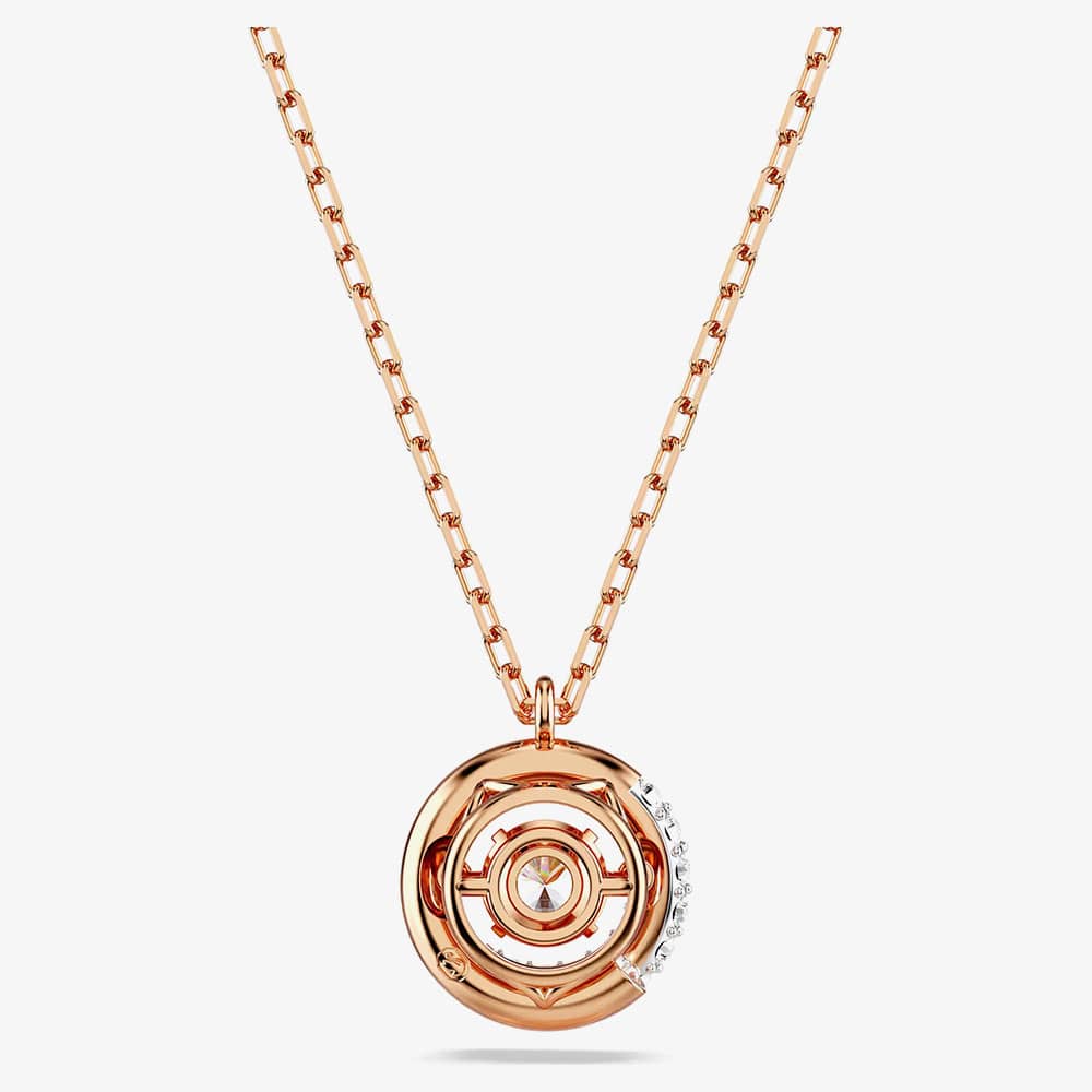 Swarovski Dextera Rose Gold Tone Plated Crystal Circle Necklace 5692257