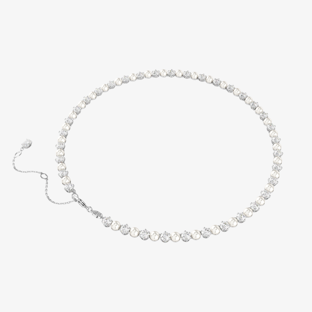 Swarovski Matrix Tennis White Crystal Necklace 5689623