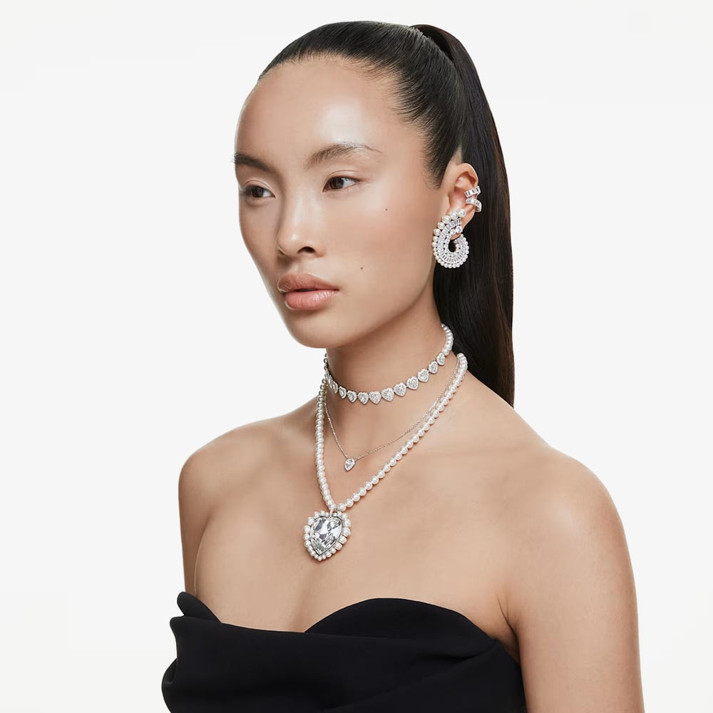 Ariana Grande X Swarovski Capsule White Crystal Heart Pendant Necklace 5720852