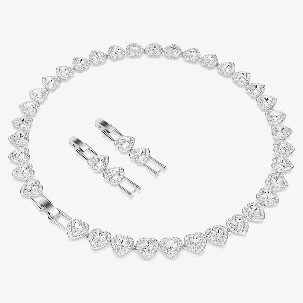 Ariana Grande X Swarovski Capsule White Crystal Heart Necklace 5720857