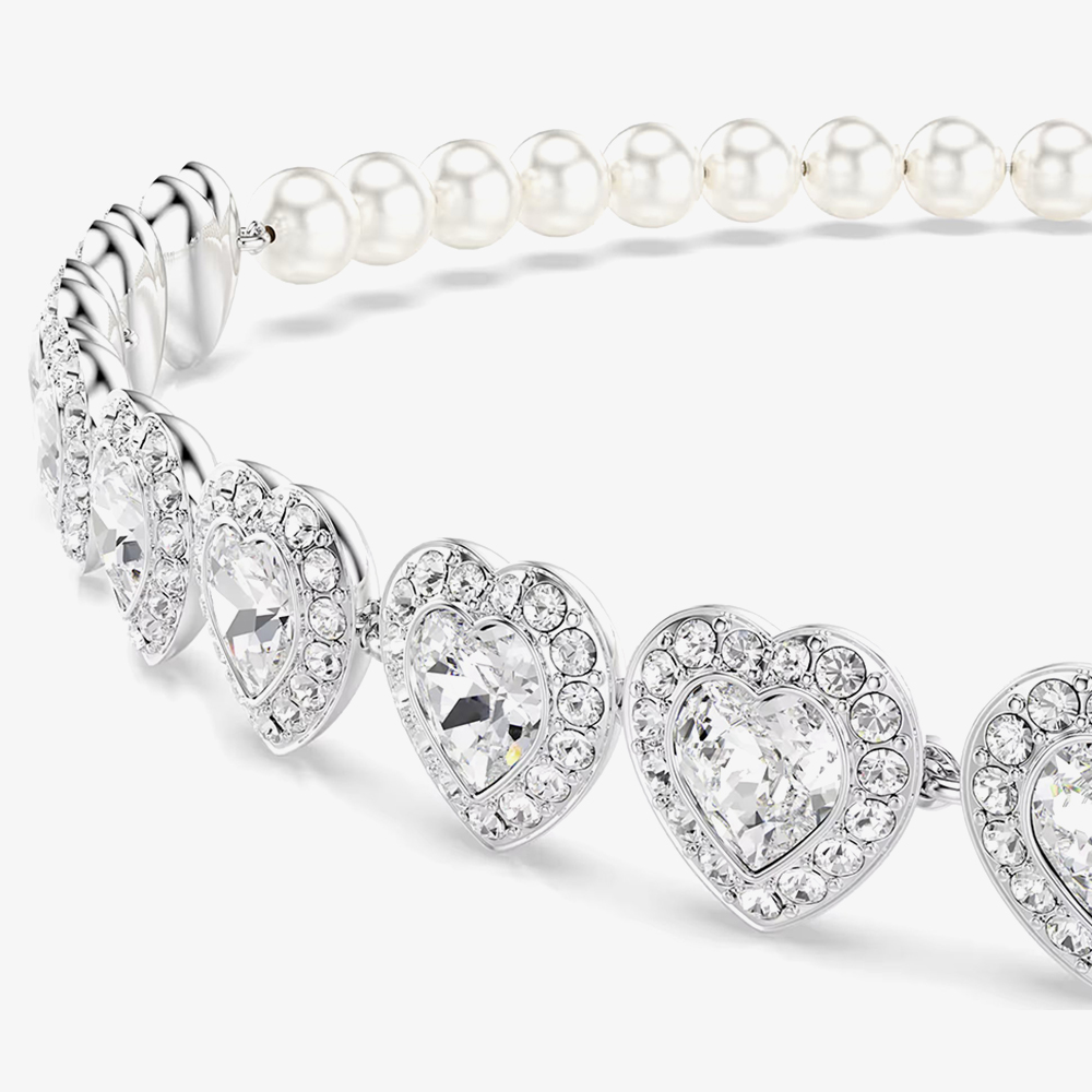 Ariana Grande X Swarovski Capsule White Crystal Heart Choker Necklace 5720861