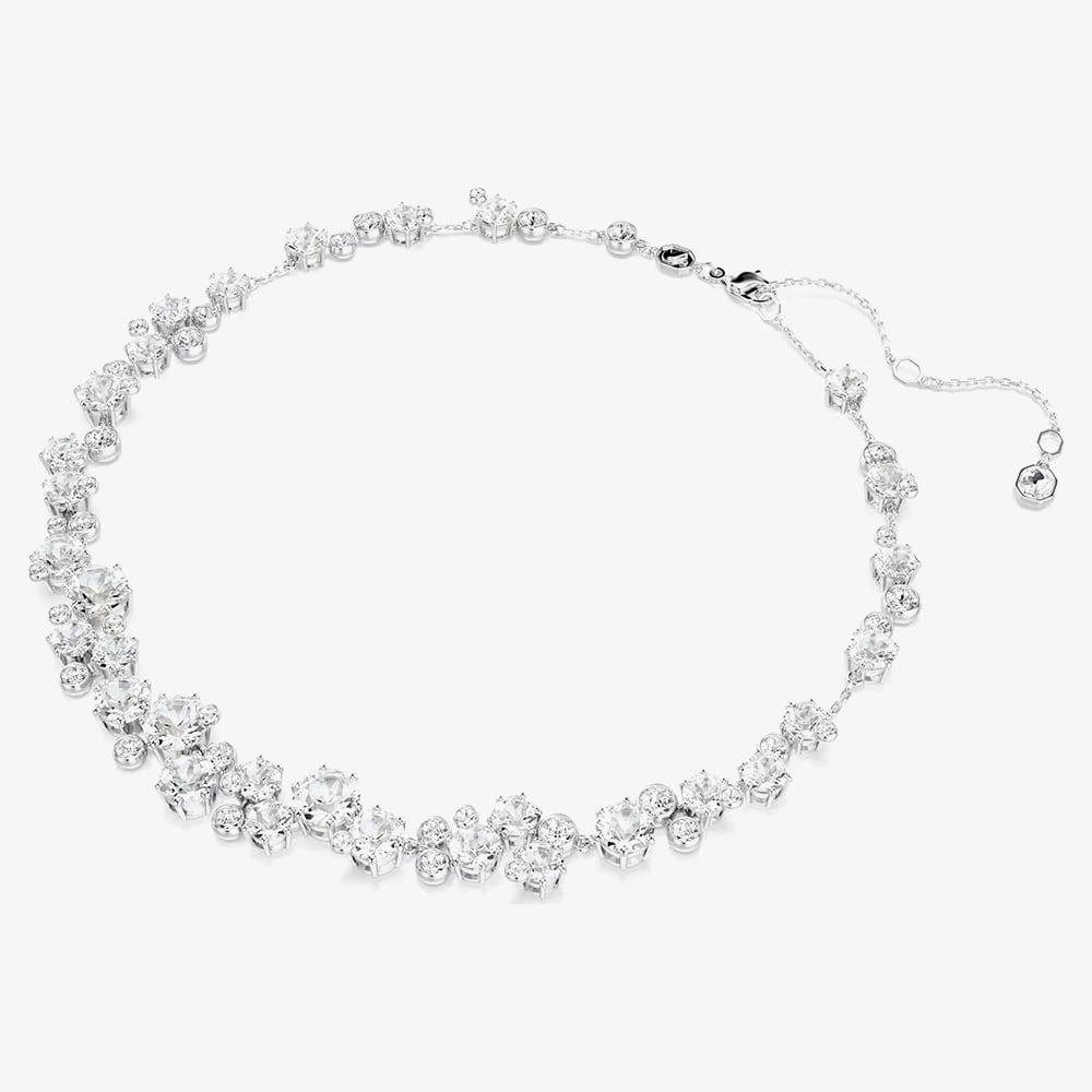 Swarovski Constella Rhodium Plated White Crystal Necklace 5722472