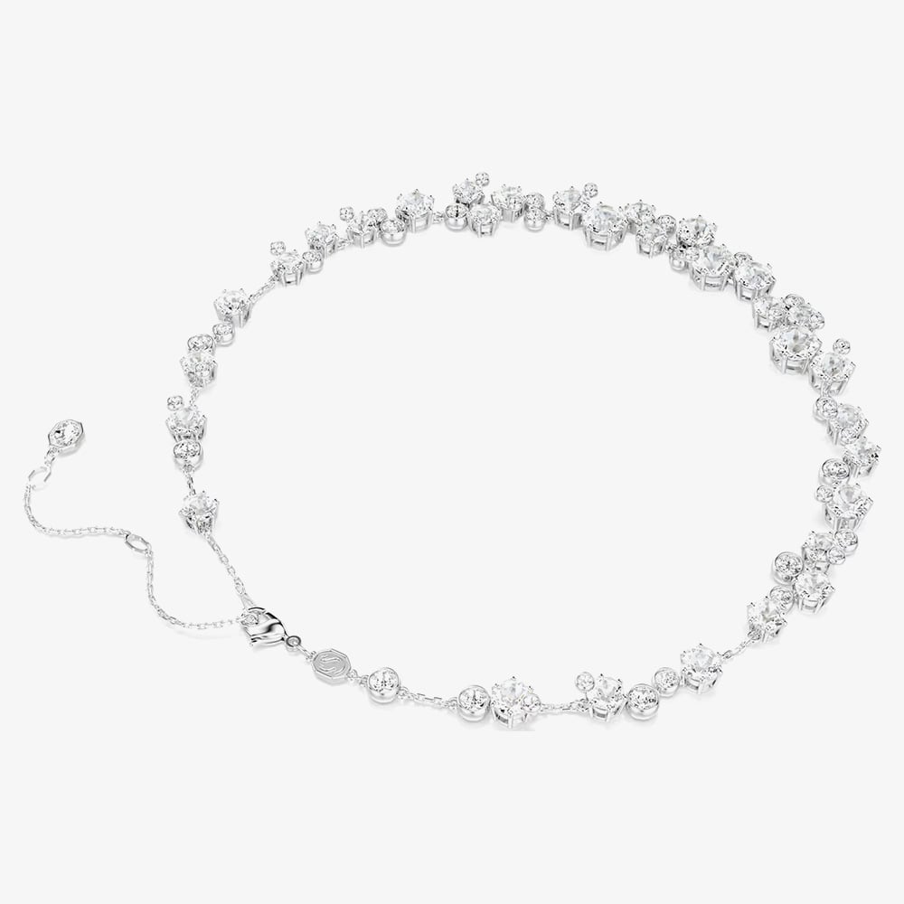 Swarovski Constella Rhodium Plated White Crystal Necklace 5722472