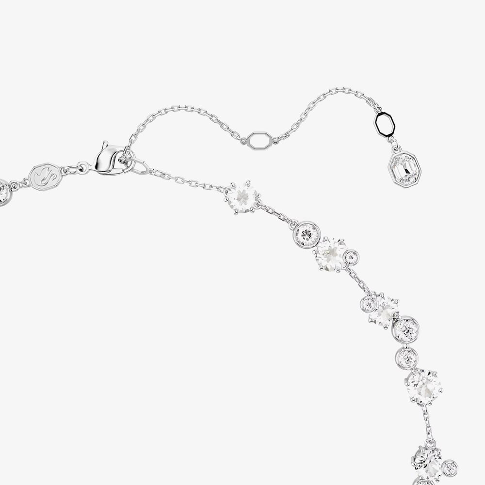 Swarovski Constella Rhodium Plated White Crystal Necklace 5722472