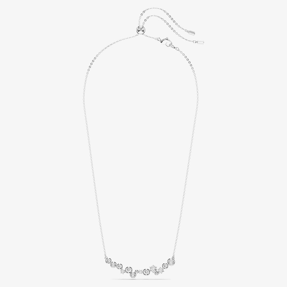 Swarovski Constella Rhodium Plated Mixed Cut White Crystal Necklace 5722473