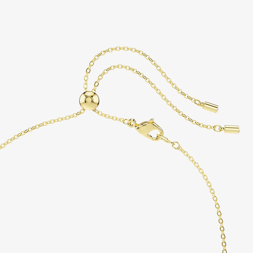 Swarovski Constella Gold Tone Plated Green & White Crystal Necklace 5732247
