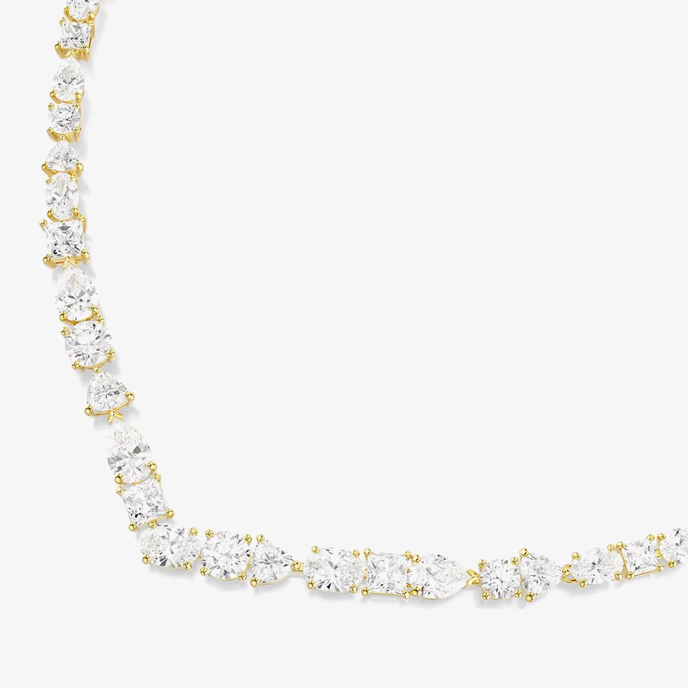 Swarovski Mesmera Gold Tone Plated Zirconia Necklace 5743826