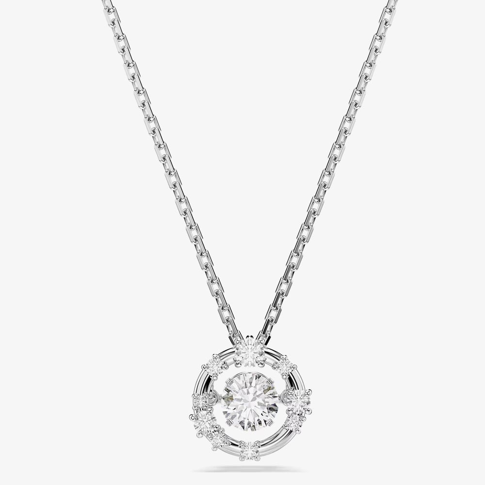 Click to view product details and reviews for Swarovski Constella Rhodium Plated Dancing Stone Necklace 5738247.