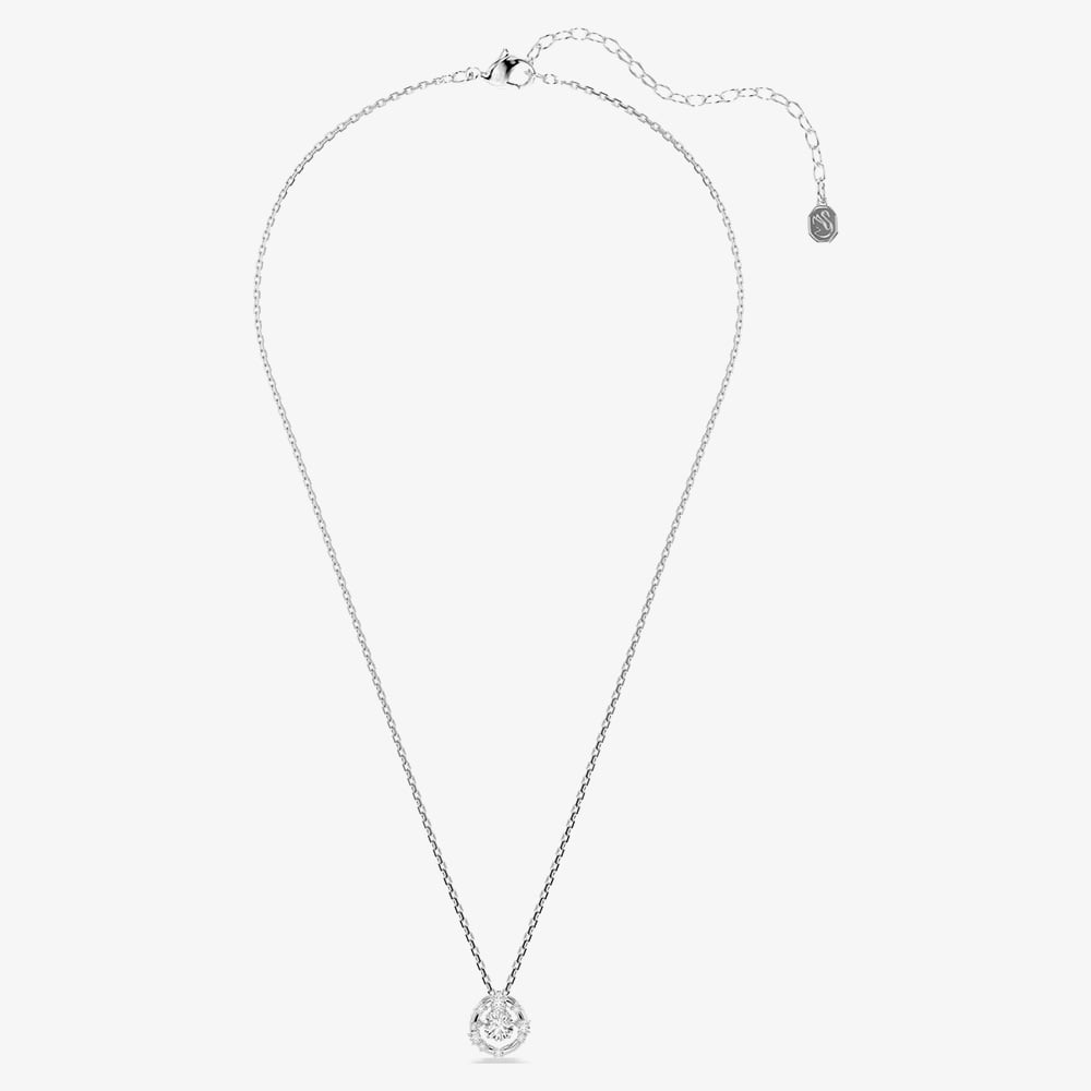 Swarovski Constella Rhodium Plated Dancing Stone Necklace 5738247
