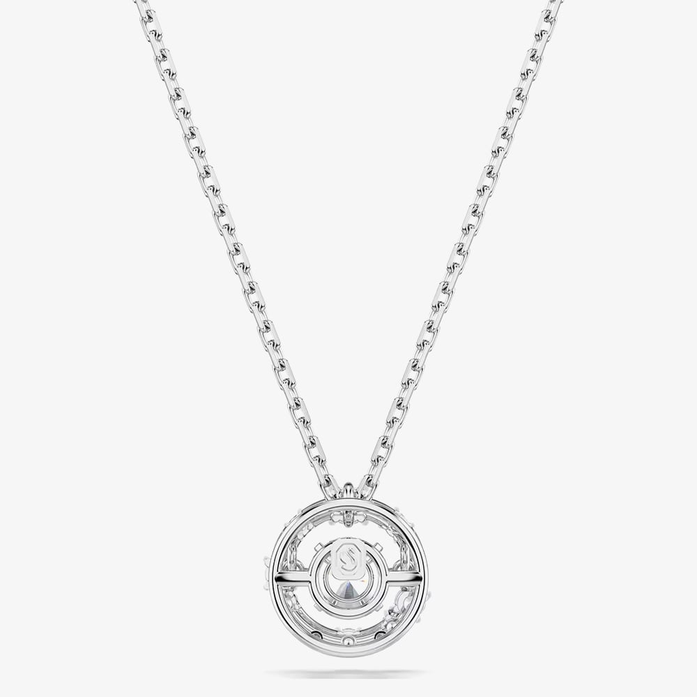 Swarovski Constella Rhodium Plated Dancing Stone Necklace 5738247