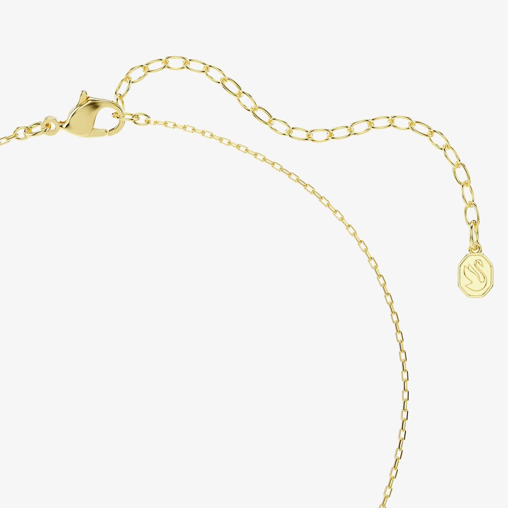 Swarovski Idyllia Gold Tone Plated Pink Heart Key Necklace 5737288