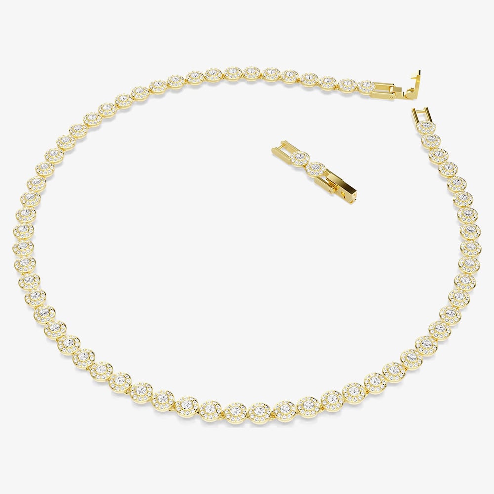 Swarovski Una Angelic Gold Tone Plated White Crystal Necklace 5751560
