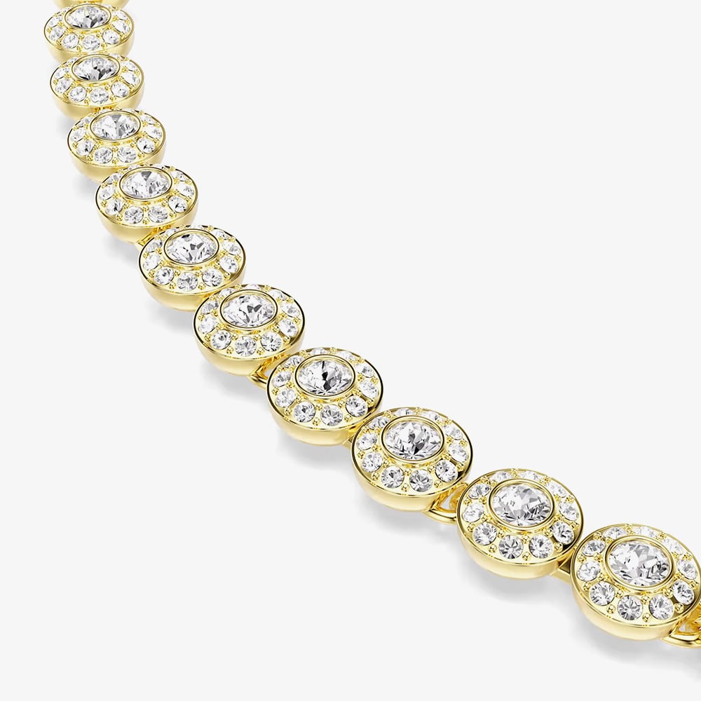 Swarovski Una Angelic Gold Tone Plated White Crystal Necklace 5751560