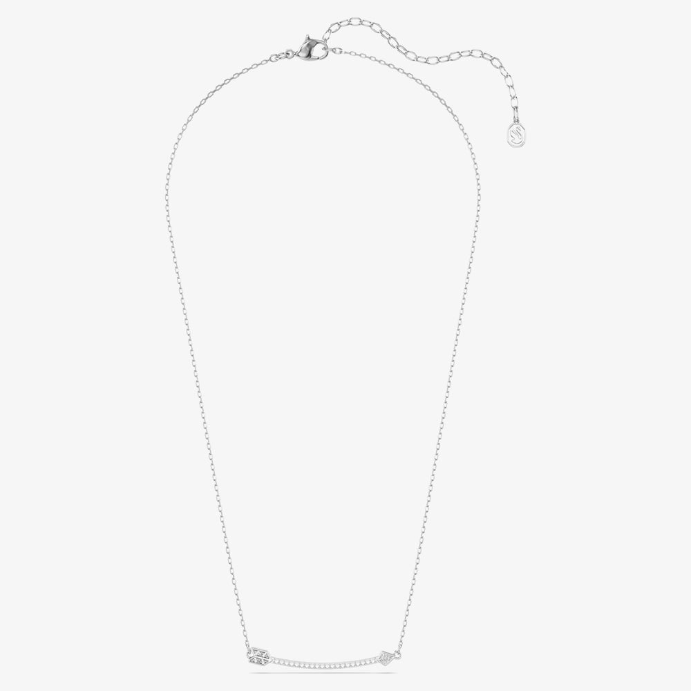 Swarovski Idyllia Rhodium Plated Crystal Arrow Necklace 5737293
