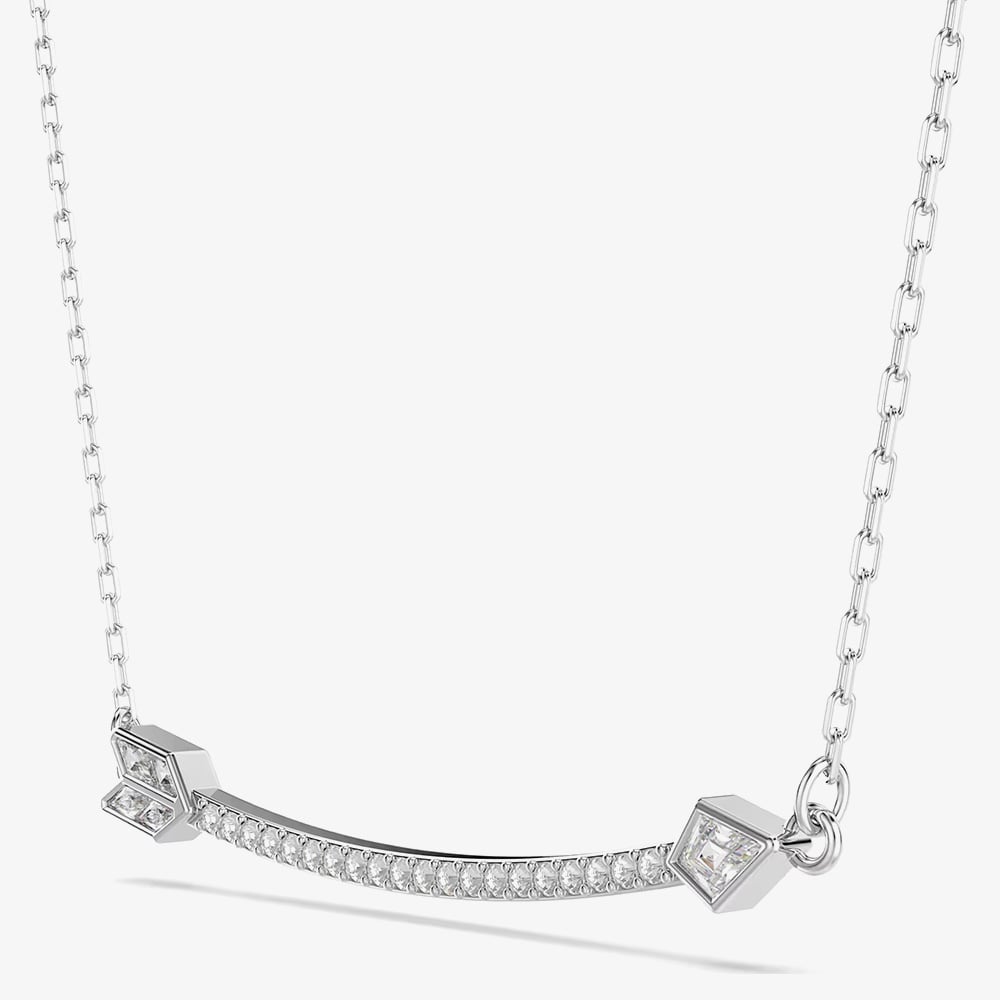 Swarovski Idyllia Rhodium Plated Crystal Arrow Necklace 5737293