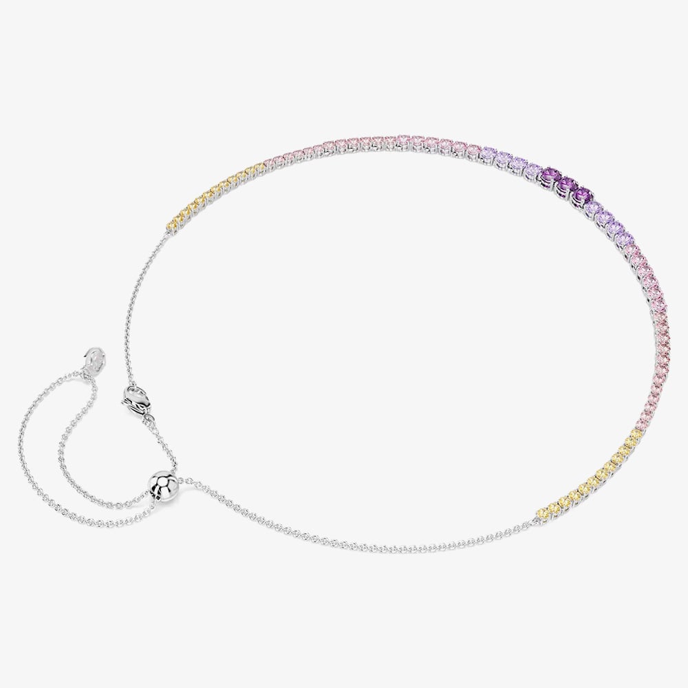 Swarovski Matrix Rhodium Plated Multicolour Crystal Necklace 5751196
