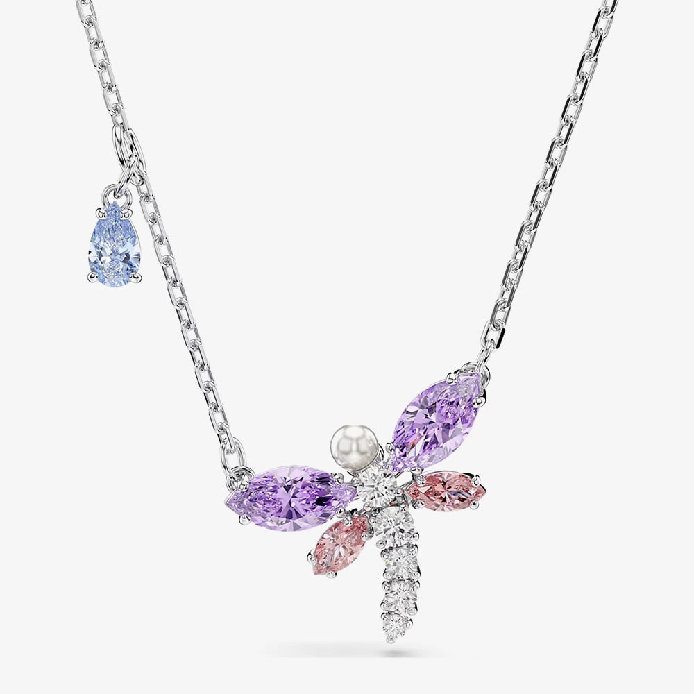 Swarovski Ariana Grande x Swarovski Multi-coloured Dragonfly Necklace - 38cm