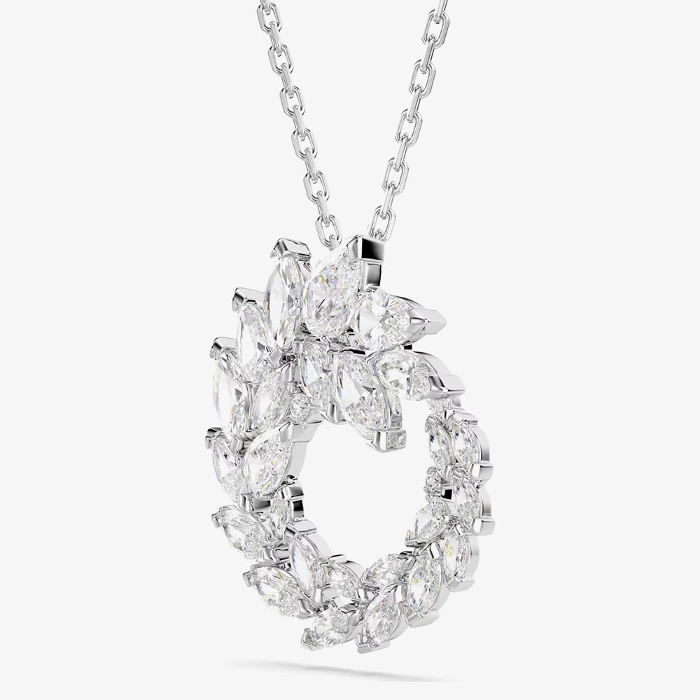 Swarovski Mesmera Rhodium Plated Marquise Cut Circle Pendant 5759837