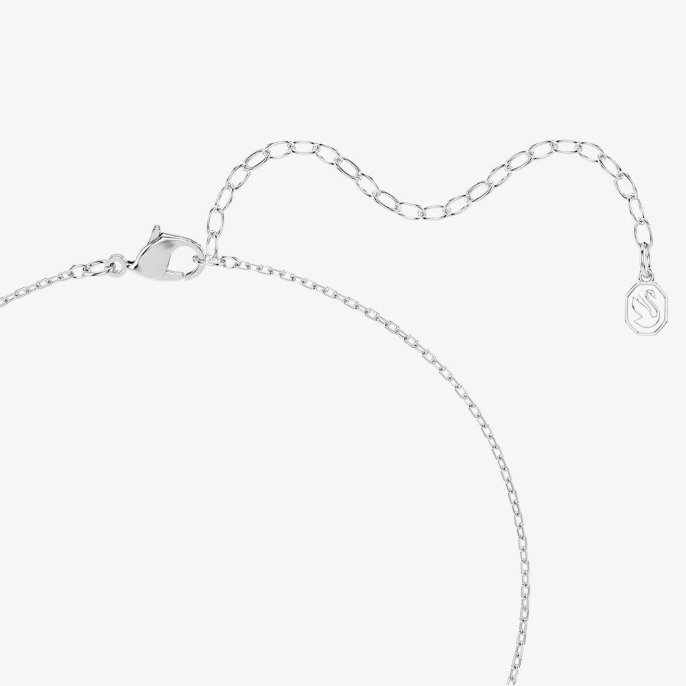 Swarovski Una Angelic Rhodium Plated Cushion Cut Halo Pendant 5754340