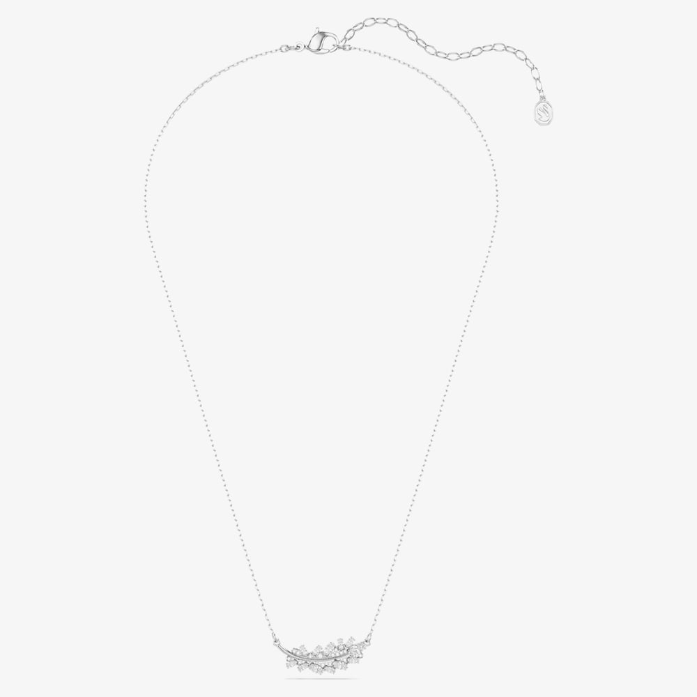 Swarovski Vienna Rhodium Plated Feather Pendant 5756111