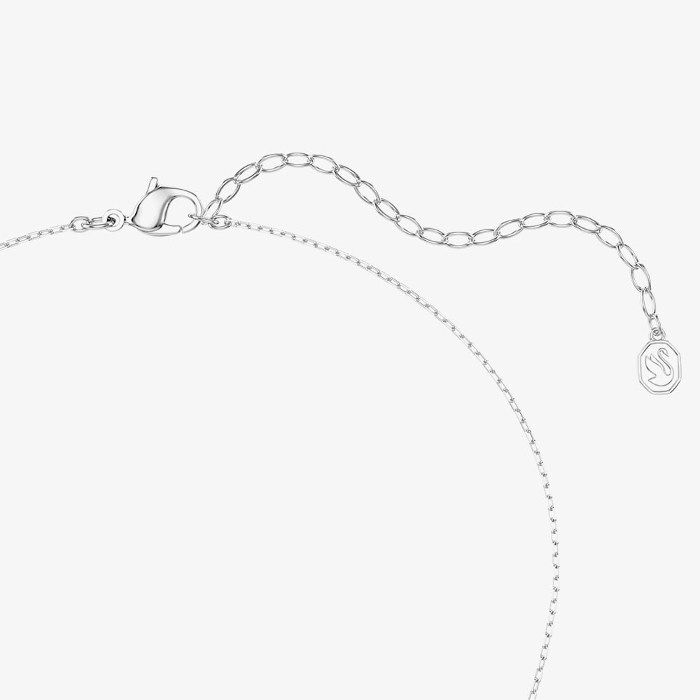 Swarovski Vienna Rhodium Plated Feather Pendant 5756111