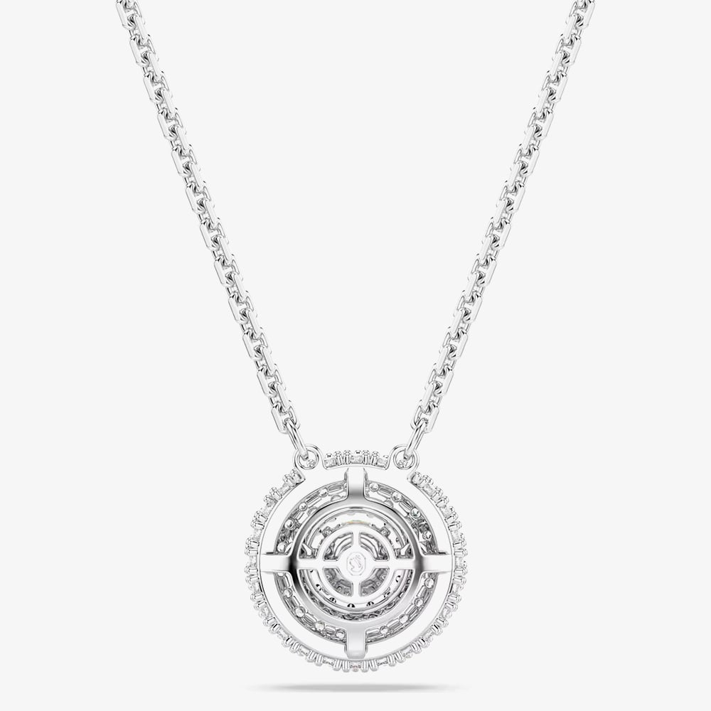 Swarovski Sublima Rhodium Plated Round Cut Cluster Pendant 5738246