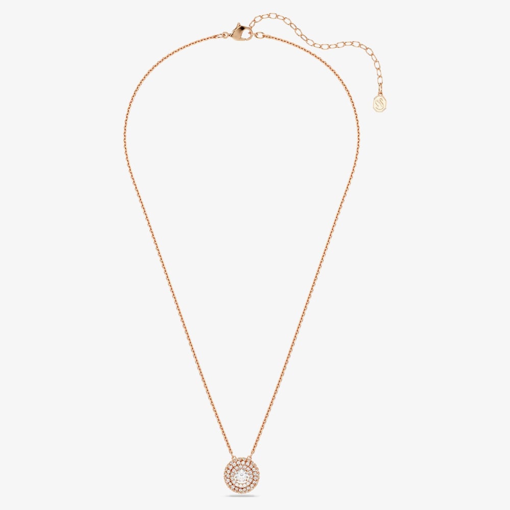 Swarovski Sublima 18ct Rose Gold Plated Round Cut Cluster Pendant 5764190