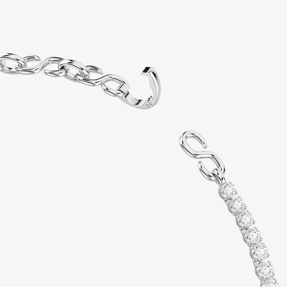 Swarovski Matrix Rhodium Plated Half Tennis Necklace 5747732