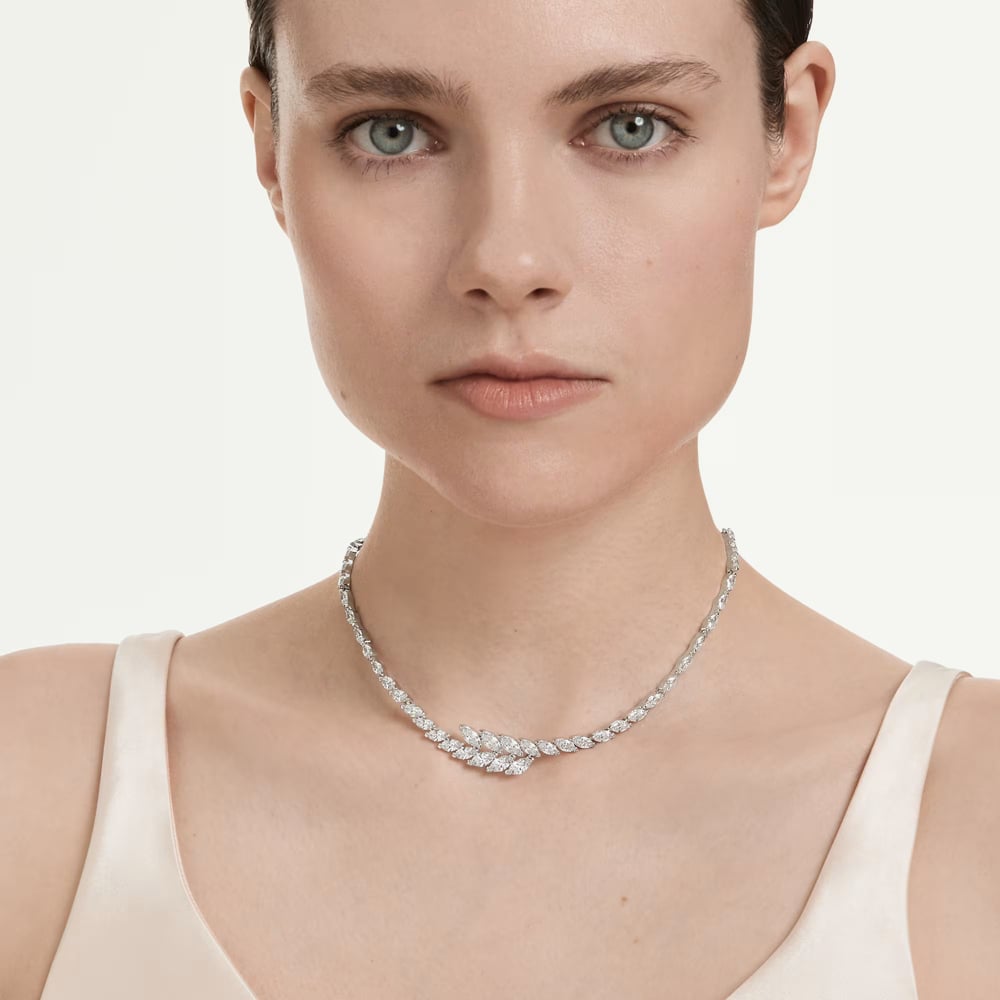 Swarovski Mesmera Rhodium Plated Marquise Cut Necklace 5748004