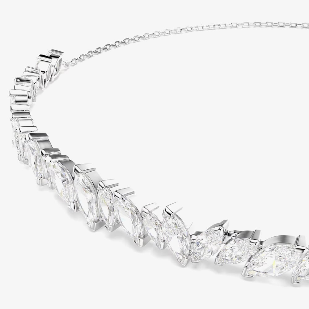 Swarovski Mesmera Rhodium Plated Marquise Cut Choker Necklace 5755905