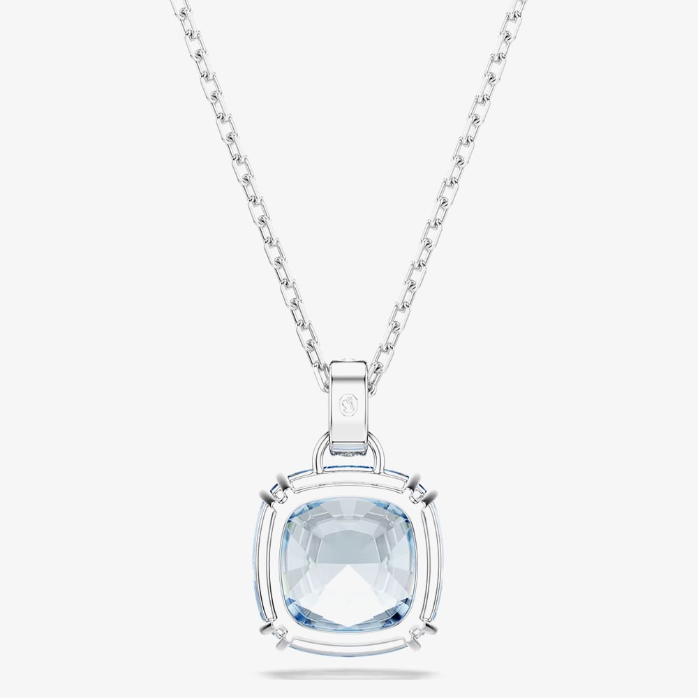 Swarovski Millenia Rhodium Plated Cushion Cut Blue Pendant 5760057