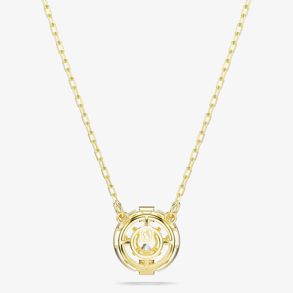 Swarovski Una Angelic 18ct Yellow Gold Round Cut Halo Pendant 5758061