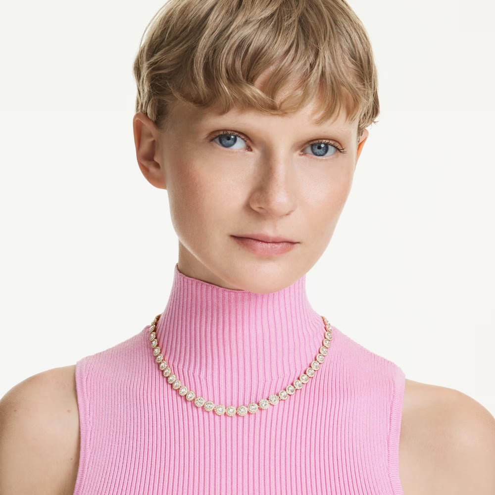 Swarovski Una Angelic Round Cut Multi Halo Necklace 5720505