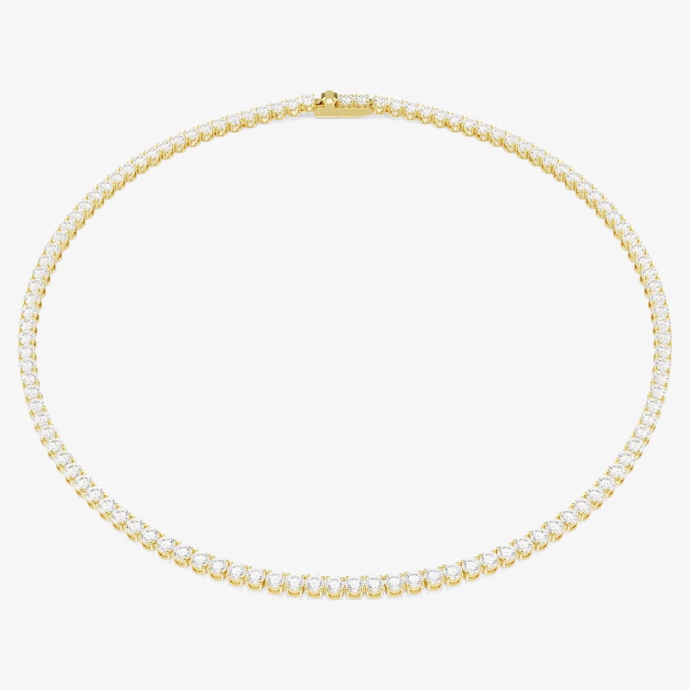 Swarovski Matrix 18ct Yellow Gold Plated Tennis Necklace 5681795