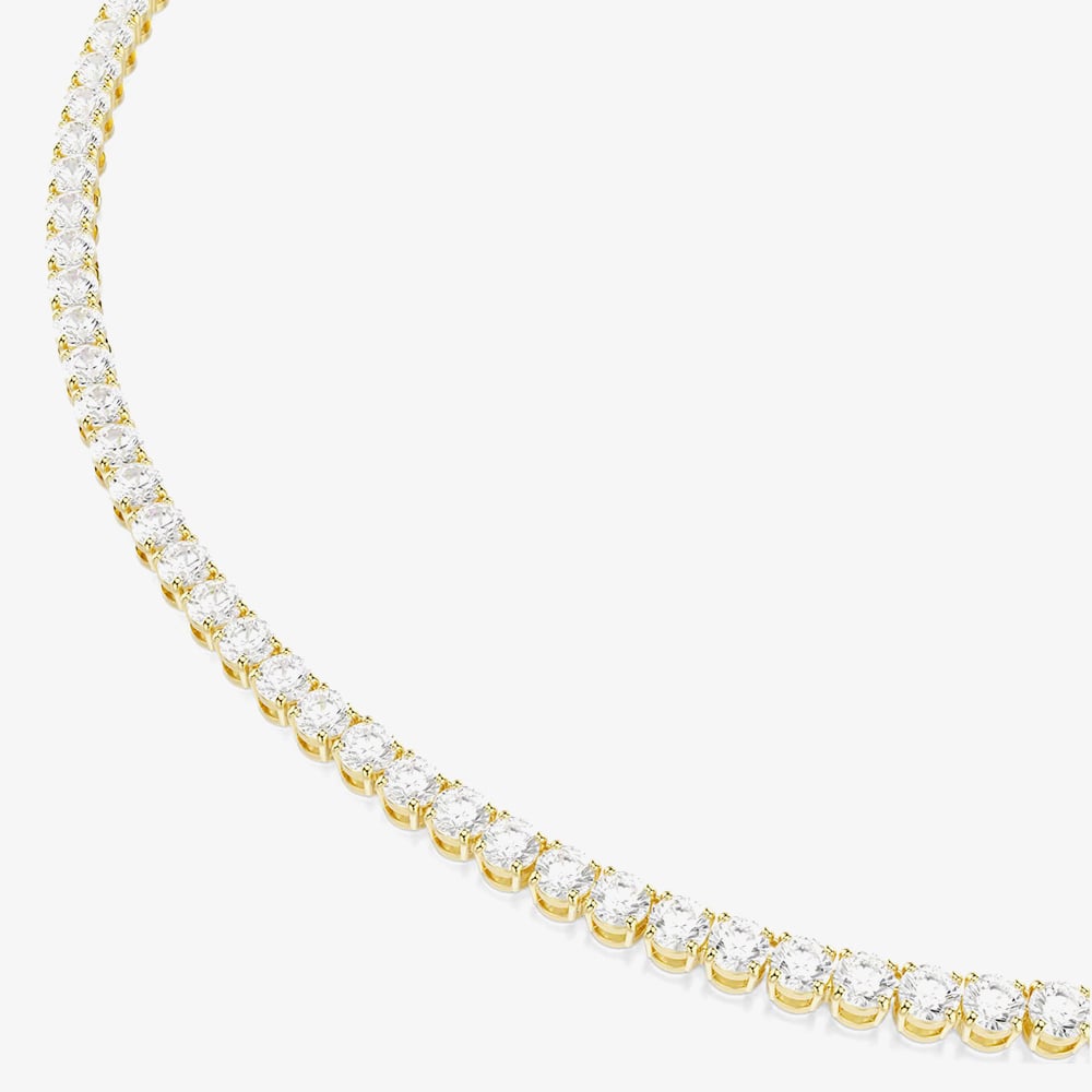 Swarovski Matrix 18ct Yellow Gold Plated Tennis Necklace 5681795