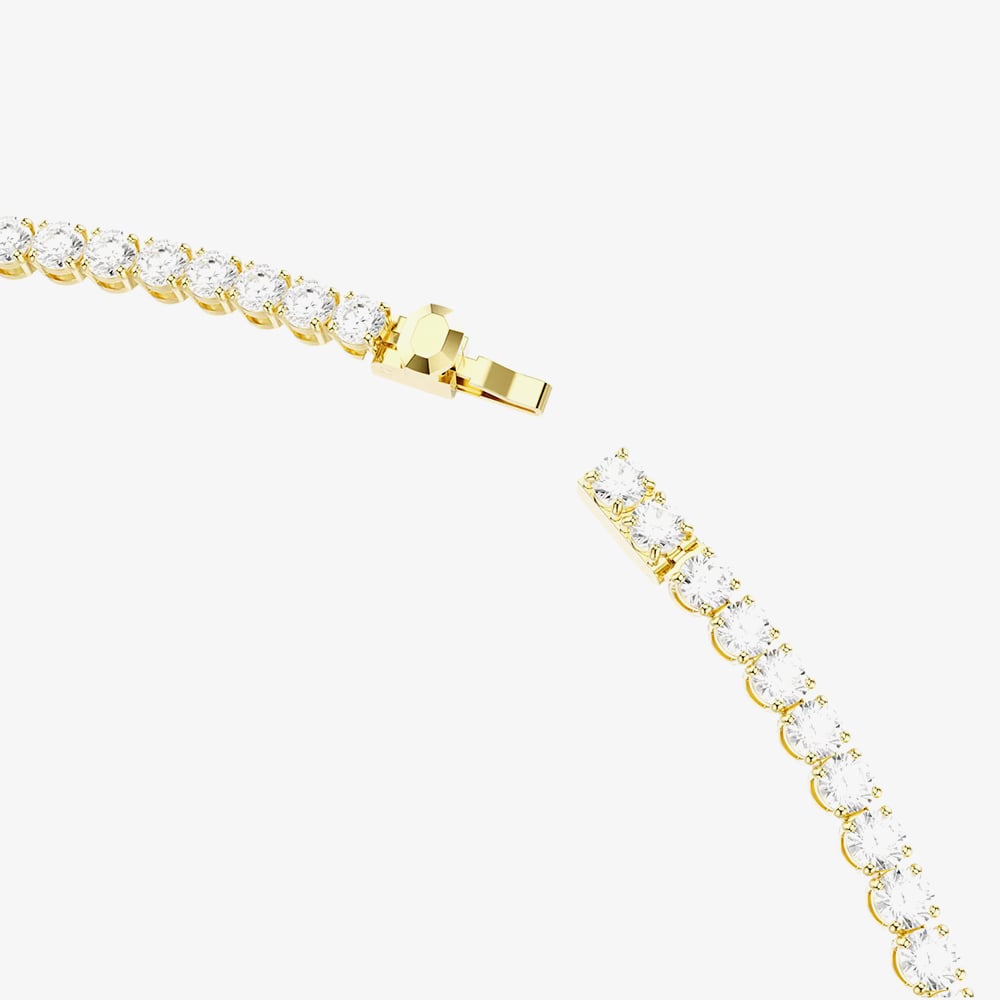 Swarovski Matrix 18ct Yellow Gold Plated Tennis Necklace 5681795