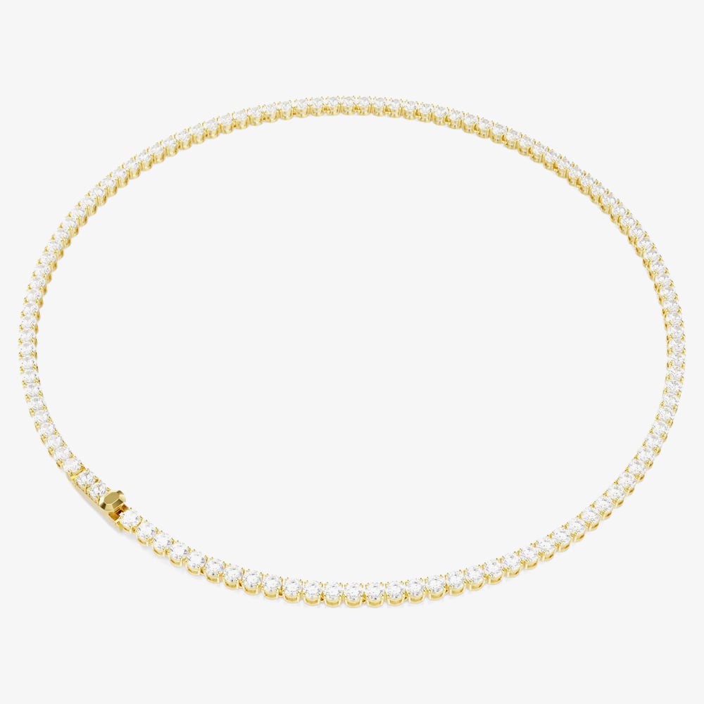 Swarovski Matrix 18ct Yellow Gold Plated Tennis Necklace 5681795