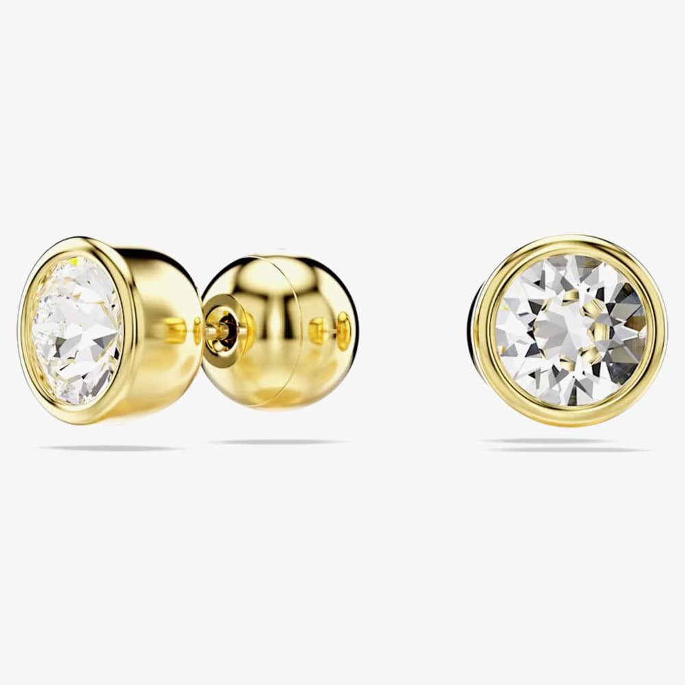 Swarovski Imber Gold Plated White Crystal Stud Earrings 5681552