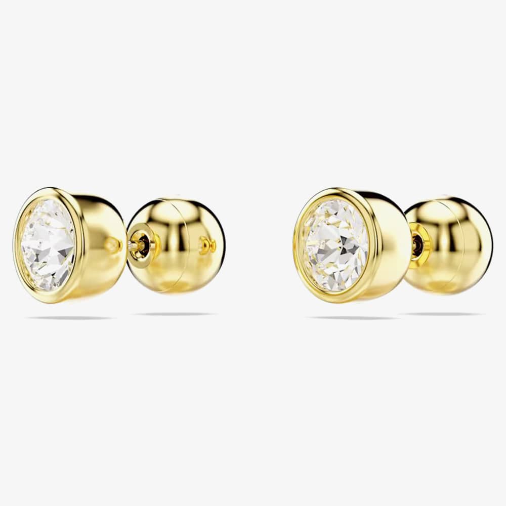 Swarovski Imber Gold Plated White Crystal Stud Earrings 5681552
