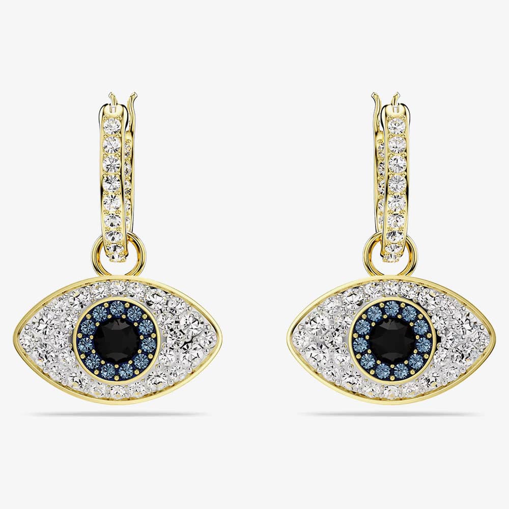 Swarovski Symbolica Gold Tone Plated Evil Eye Dropper Earrings 5692163