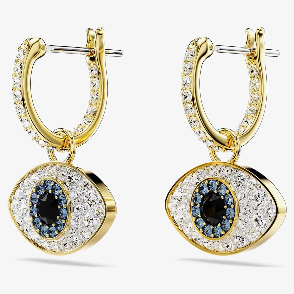 Swarovski Symbolica Gold Tone Plated Evil Eye Dropper Earrings 5692163