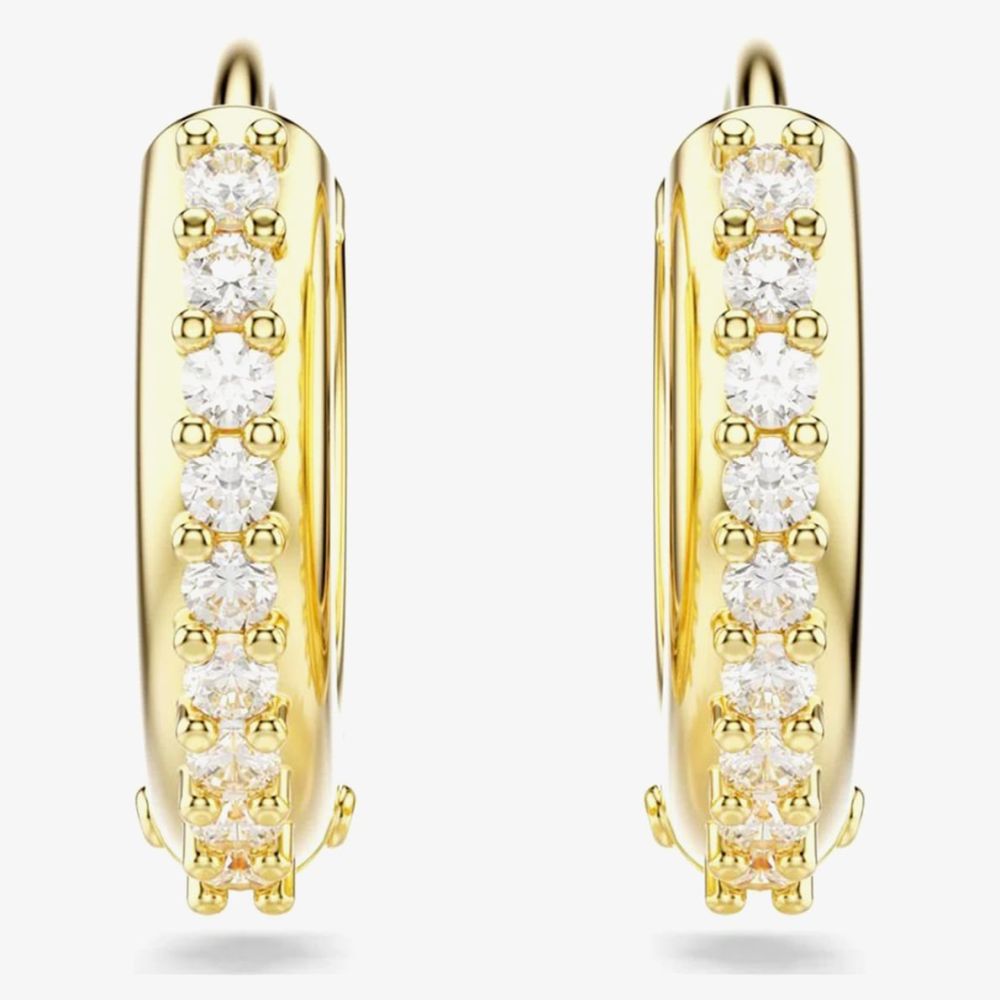 Swarovski Matrix Gold Tone Plated Mini Hoop Earrings 5697228