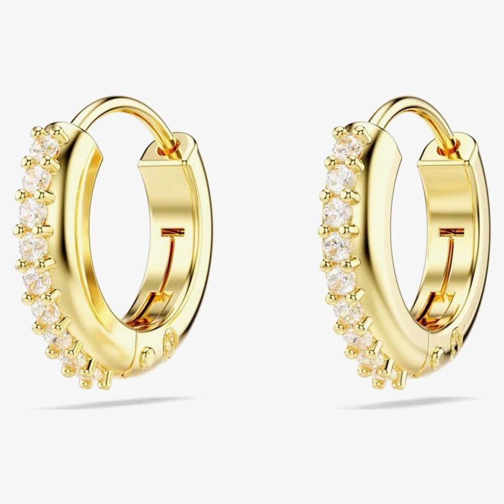 Swarovski Matrix Gold Tone Plated Mini Hoop Earrings 5697228