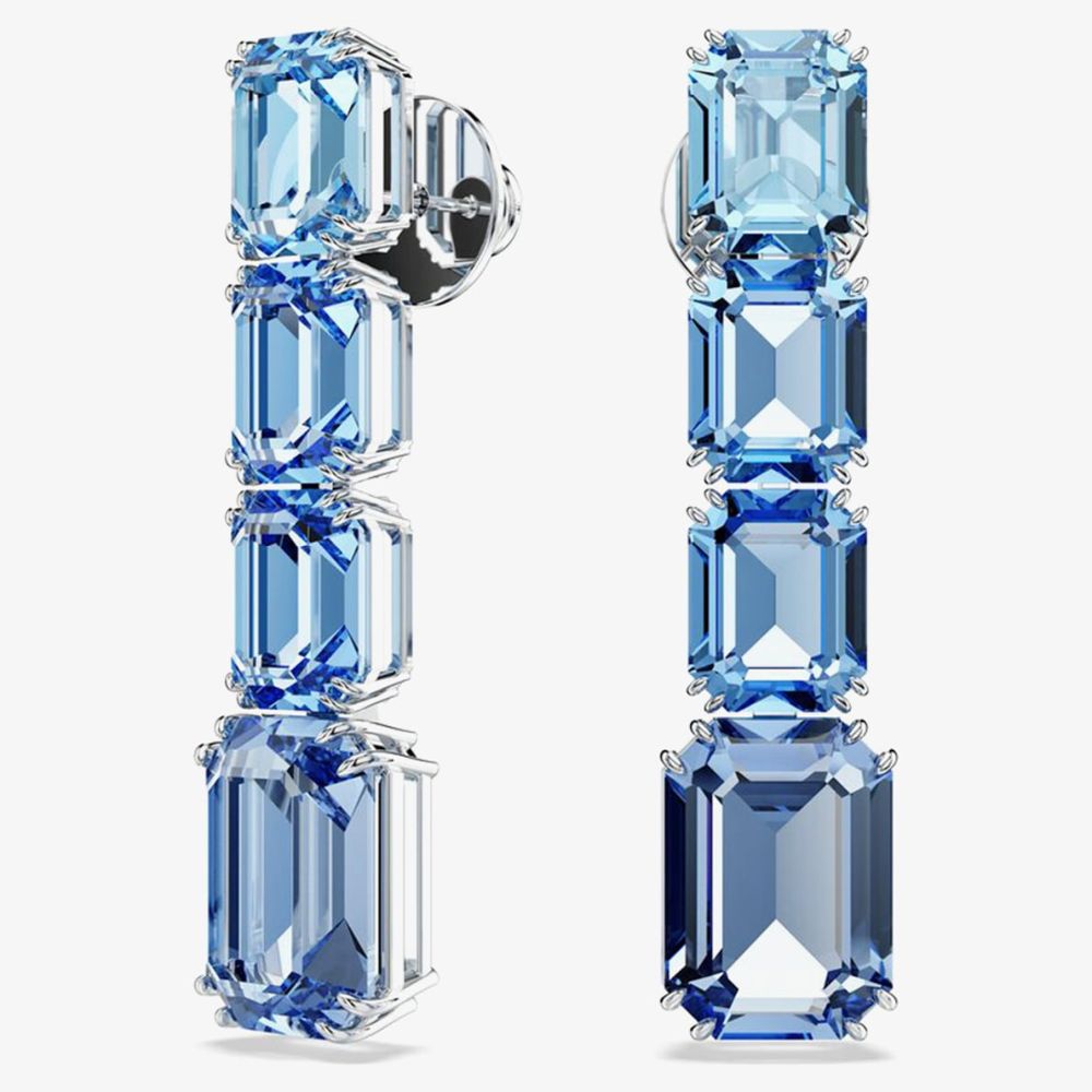 Swarovski Millenia Rhodium Plated Crystal Dropper Earrings 5696516