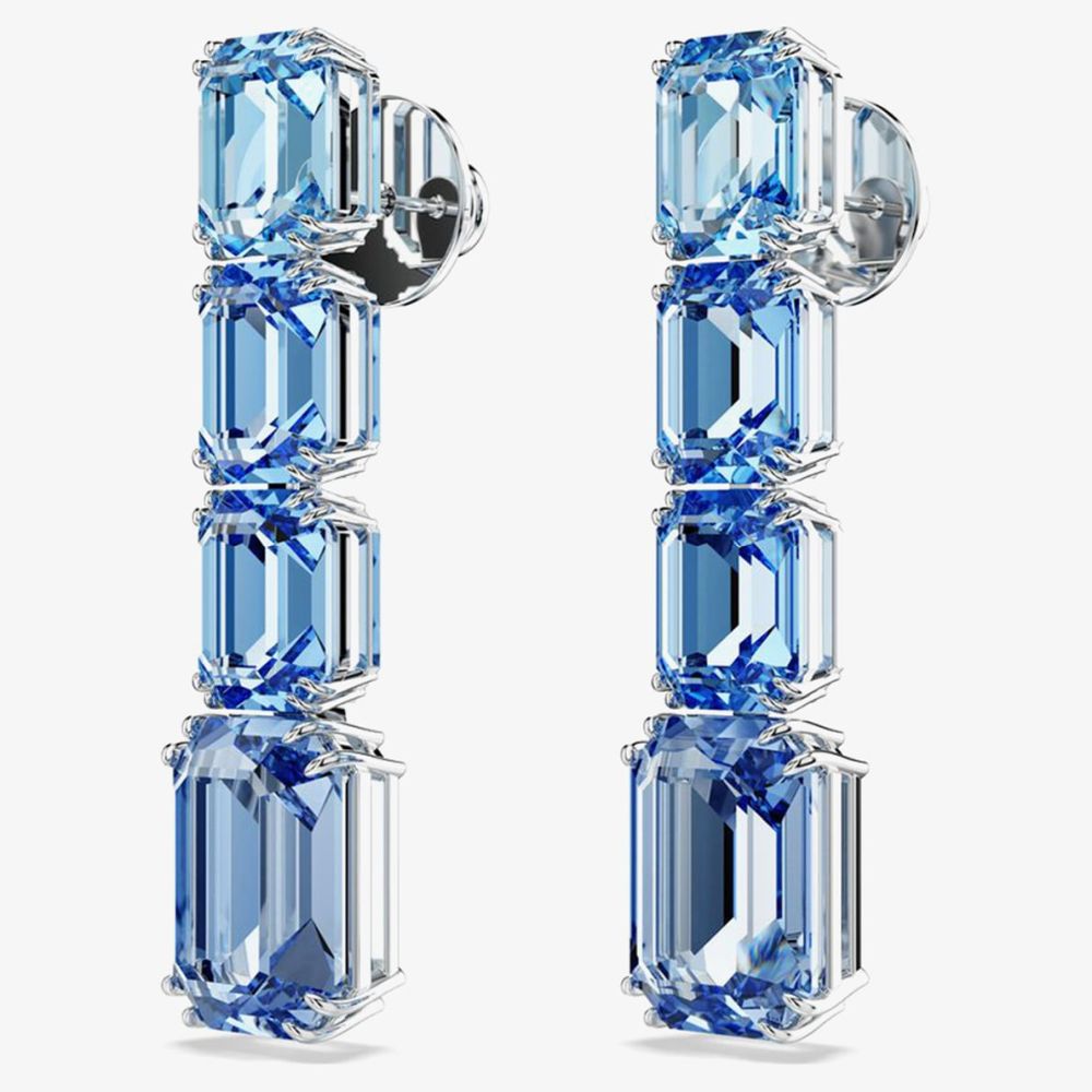 Swarovski Millenia Rhodium Plated Crystal Dropper Earrings 5696516