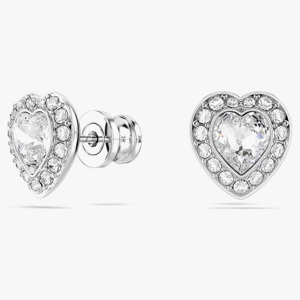 Ariana Grande X Swarovski Capsule White Crystal Heart Stud Earrings 5720859